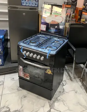 Ultra Premium Ferre 60X60 4 Burner Gas Cooker, Auto Ignition Black