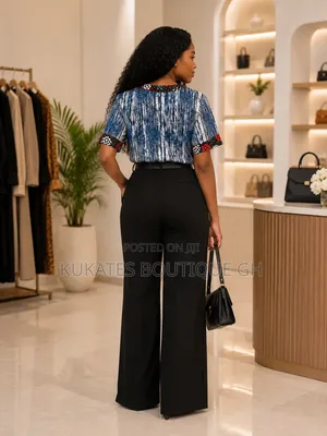 Elegant African Print Pocket Detail Blouse