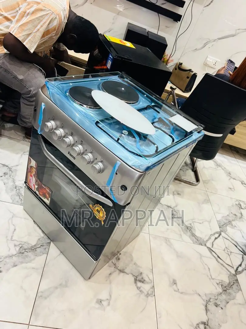 Choose Durable Ferre 60x60cm Glass Lid 2 + 2 Electric Cooker(Gray).