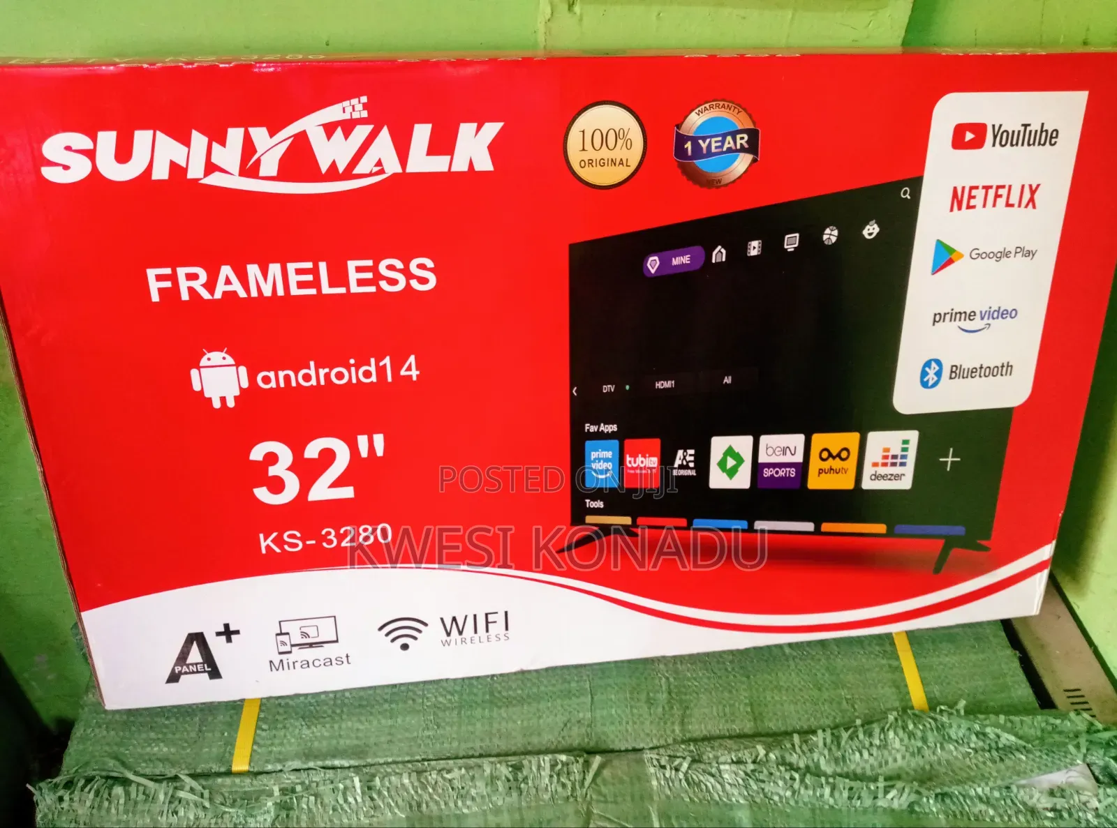 Slim Sunny Walk 32 Inches Android 14 Television
