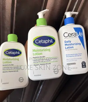 Cerave and Cetaphil Moisturizing Lotion
