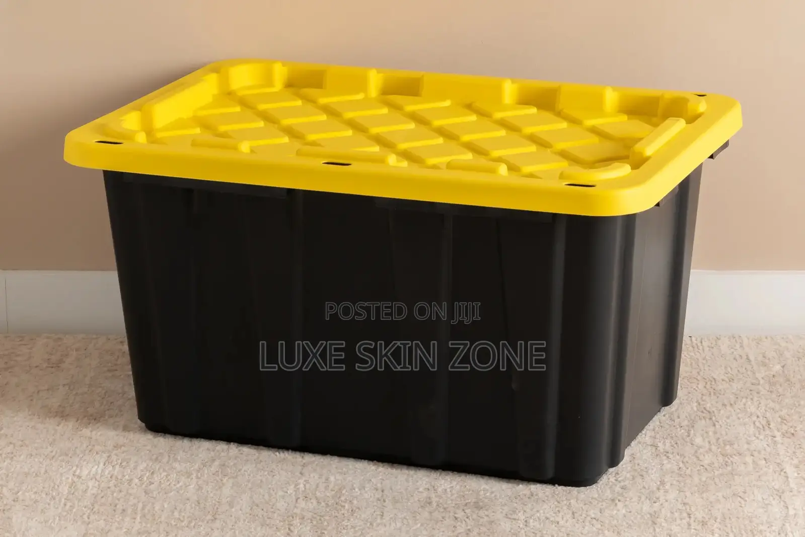 Black and Yellow Storage Box (27 Gallons)