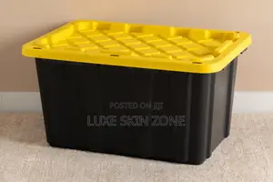 Black and Yellow Storage Box (27 Gallons)