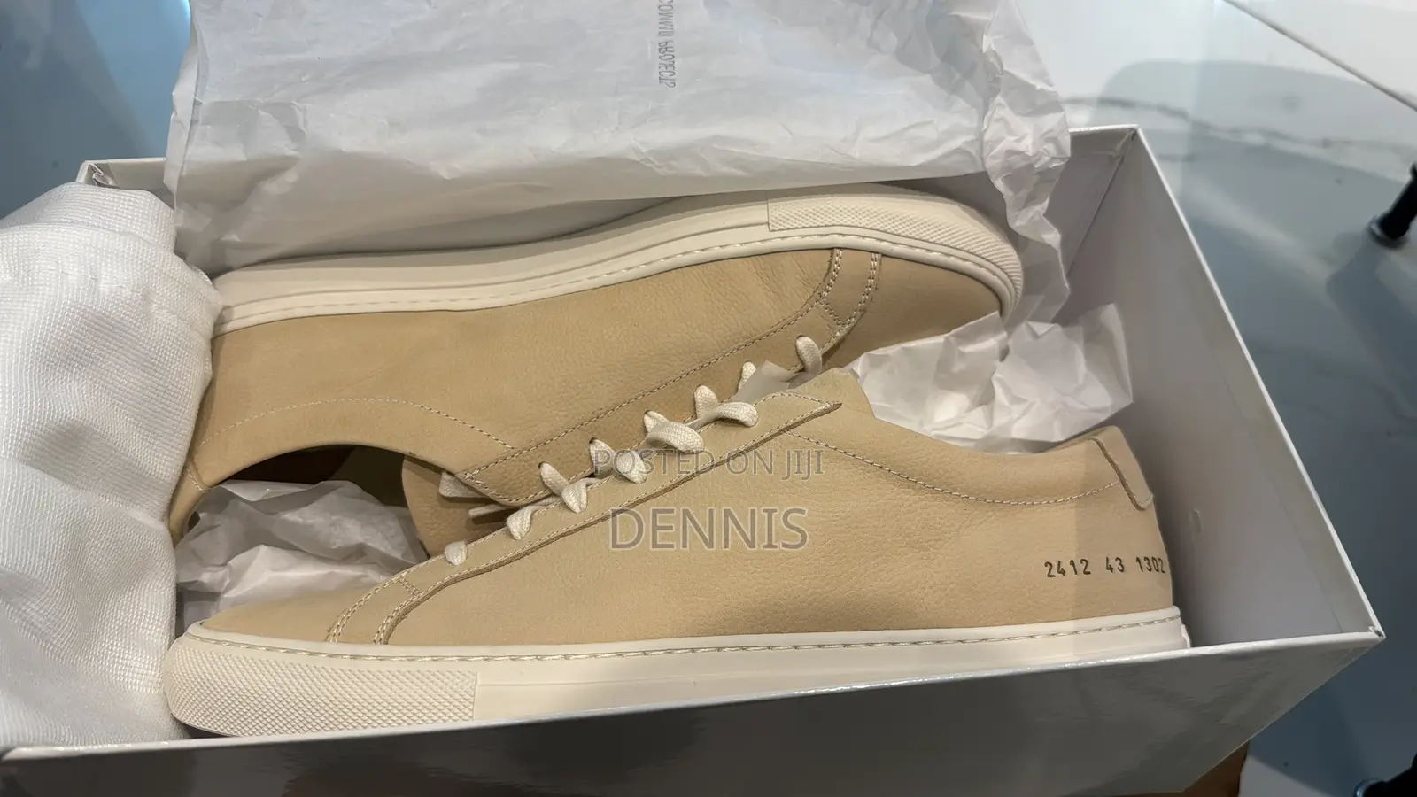 COMMON PROJECTS - Achilles Low Sneakers - Cream Size 43