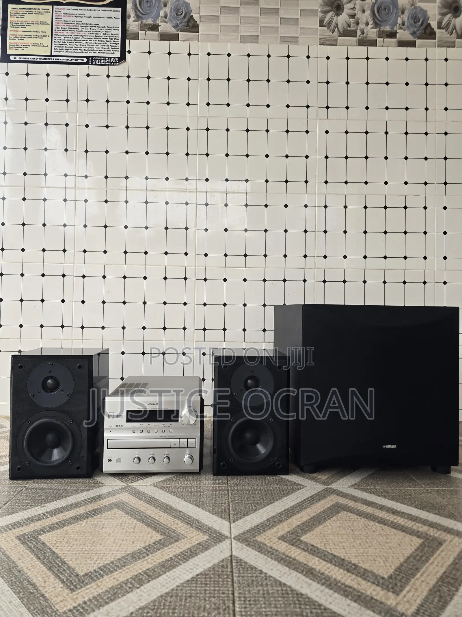 YAMAHA HOME THEATER SYSTEM ( With Bluetooth and USB Adapter)