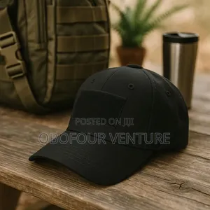 Tactical Baseball Cap With Three Velcro Patch Panels — Front