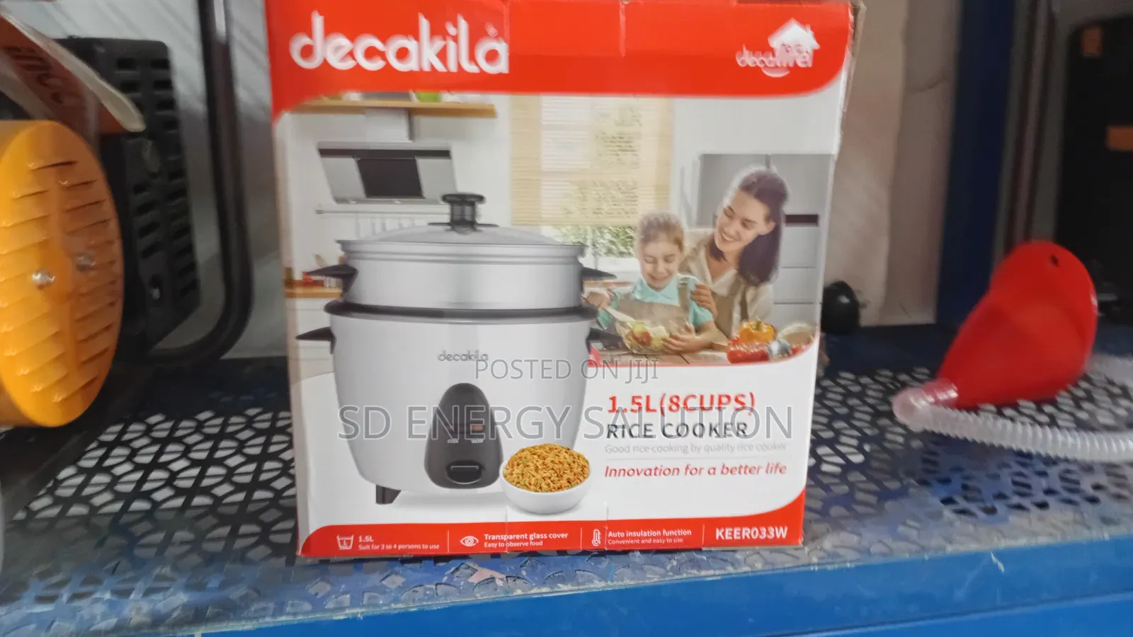 Decakila 1.5L Rice Cooker – Fast Cooking Auto Keep Warm