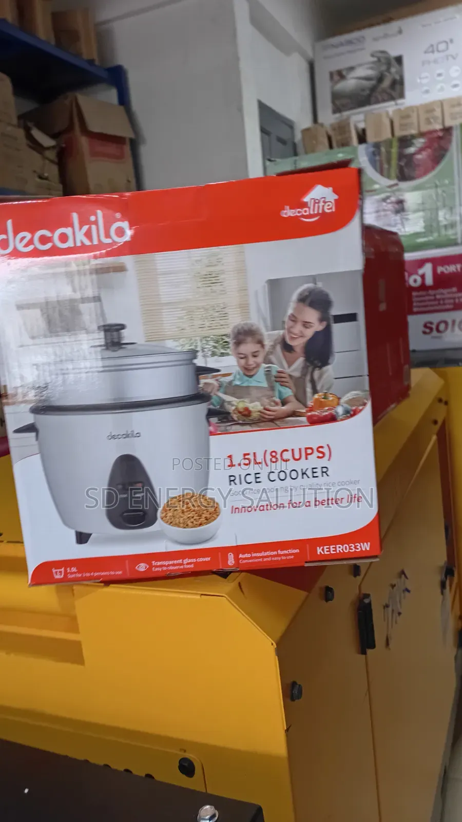 Decakila 1.5L Electric Rice Cooker for Home Office