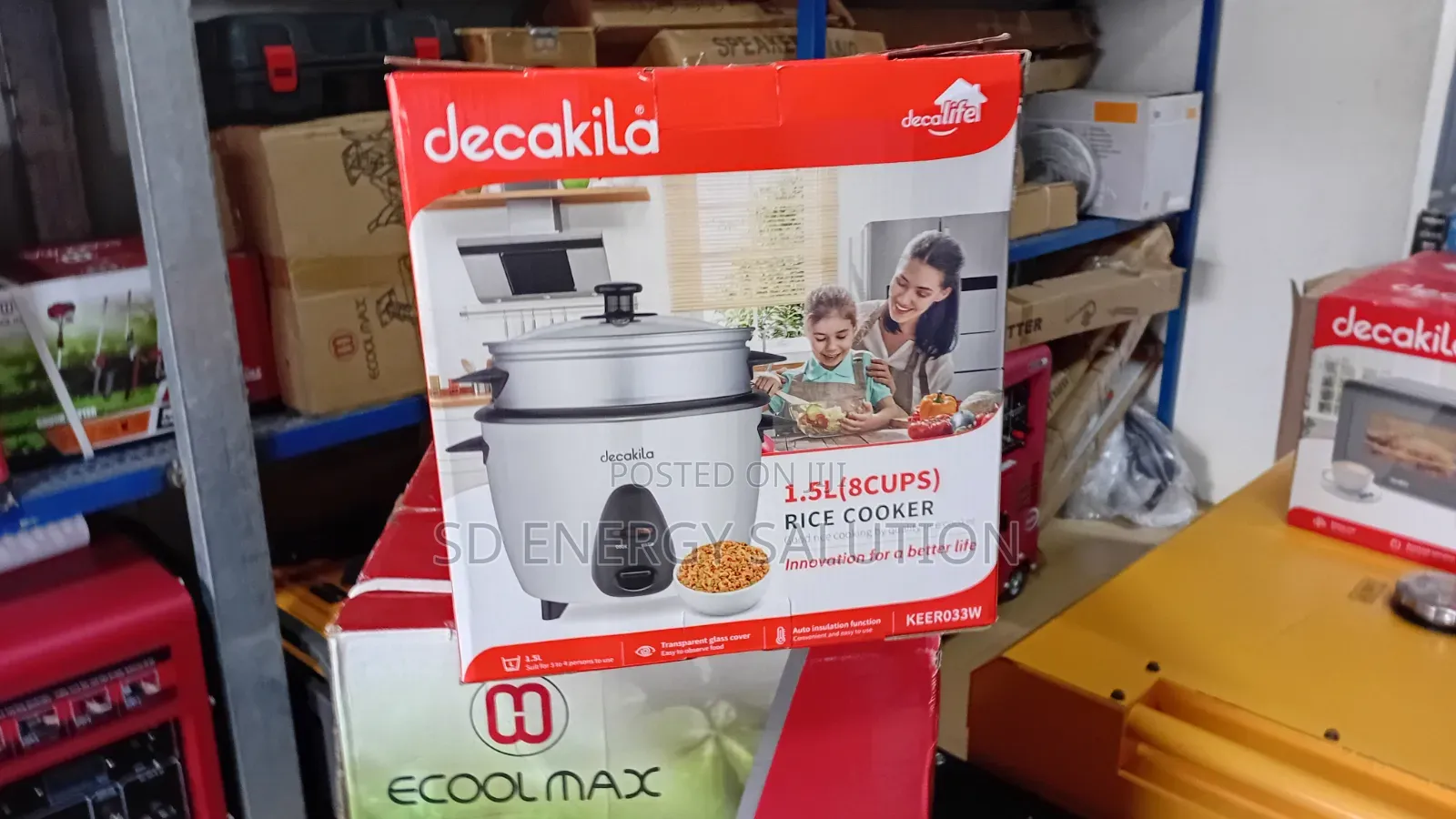 Decakila 1.5L Automatic Rice Cooker With Keep Warm Function