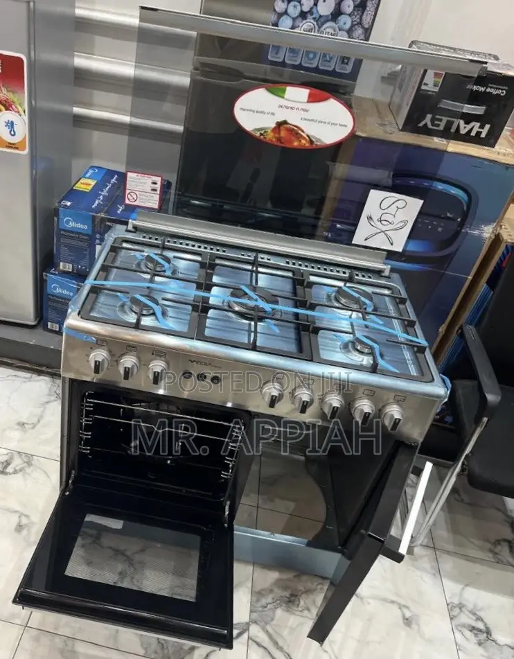 Efficient Classic Mediatech 5 Gas Burner Rotisserie Silver(Oven)