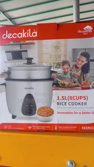 Decakila 1.5L Rice Cooker With Measuring Cup Spoon