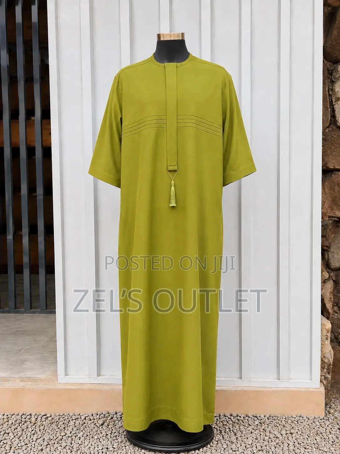 Luxury Men’s Kaftan With Horizontal Pintuck Pleats