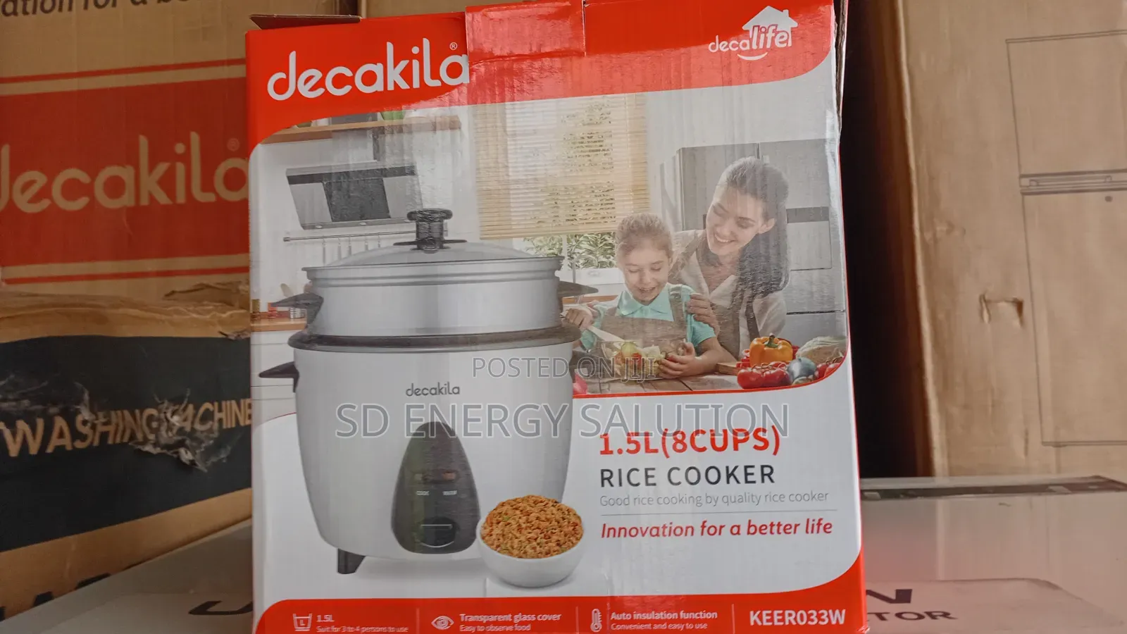 Decakila 1.5L Multi-Purpose Rice Cooker for Perfect Meals