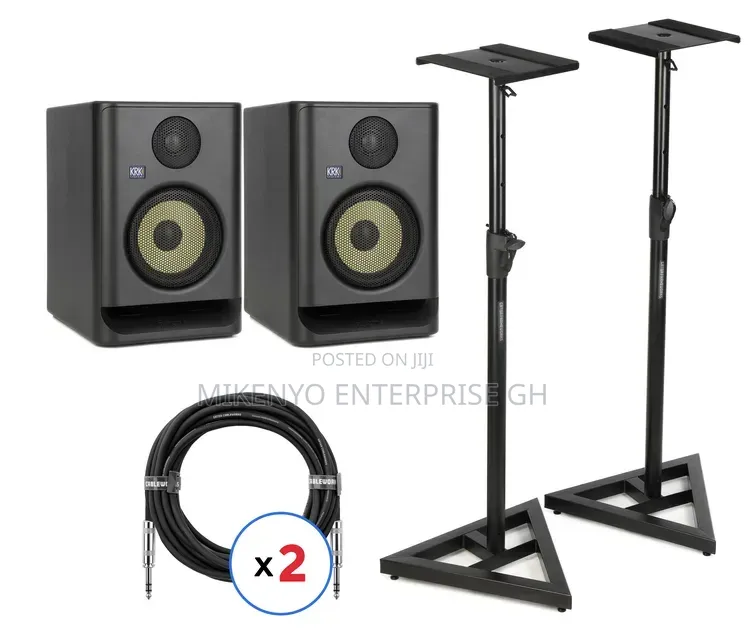 KRK 7 G5 7-Inch Active Studio Monitor With Stand and Audio Cables