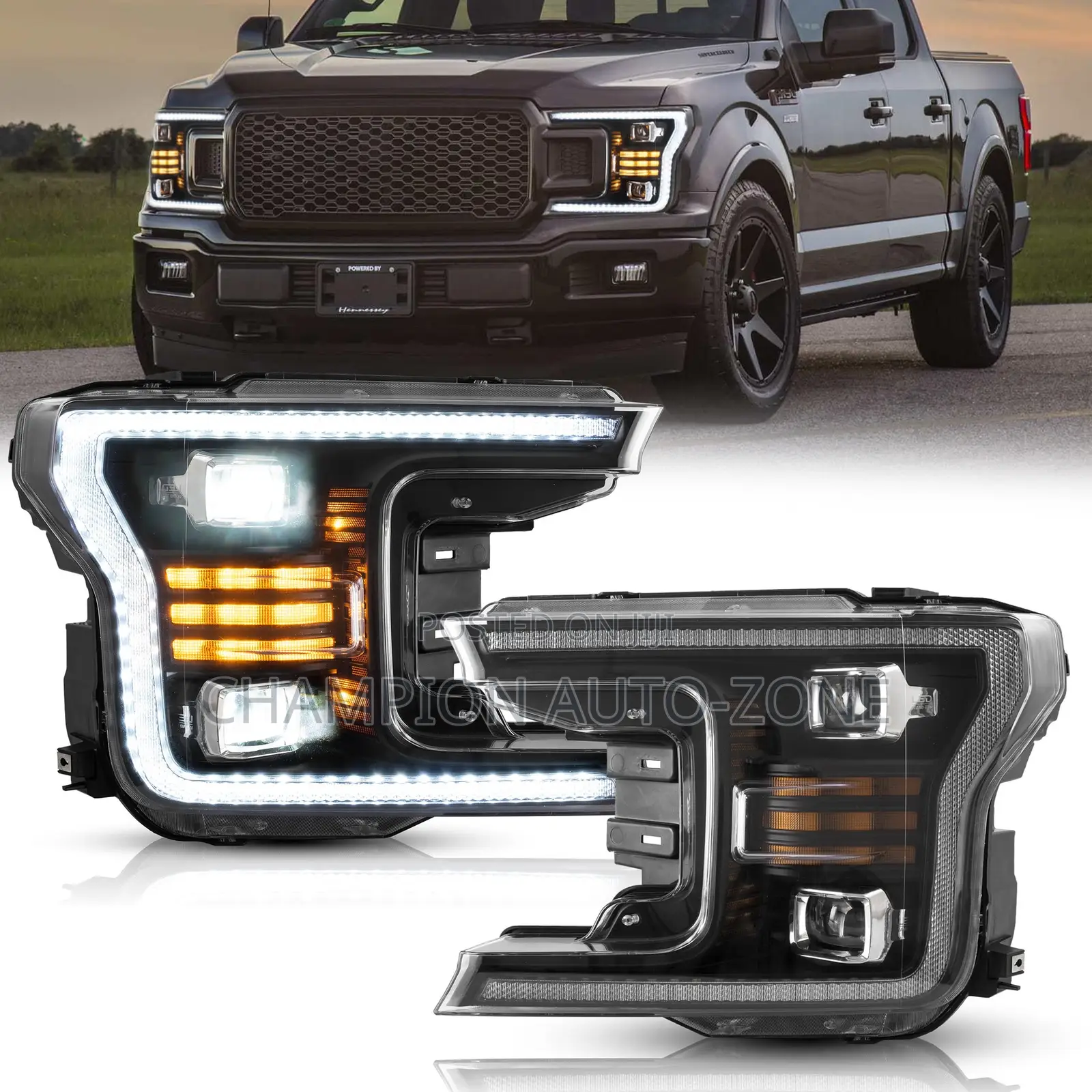 F-150 Full Led Headlight Pair 2018-2019-2020