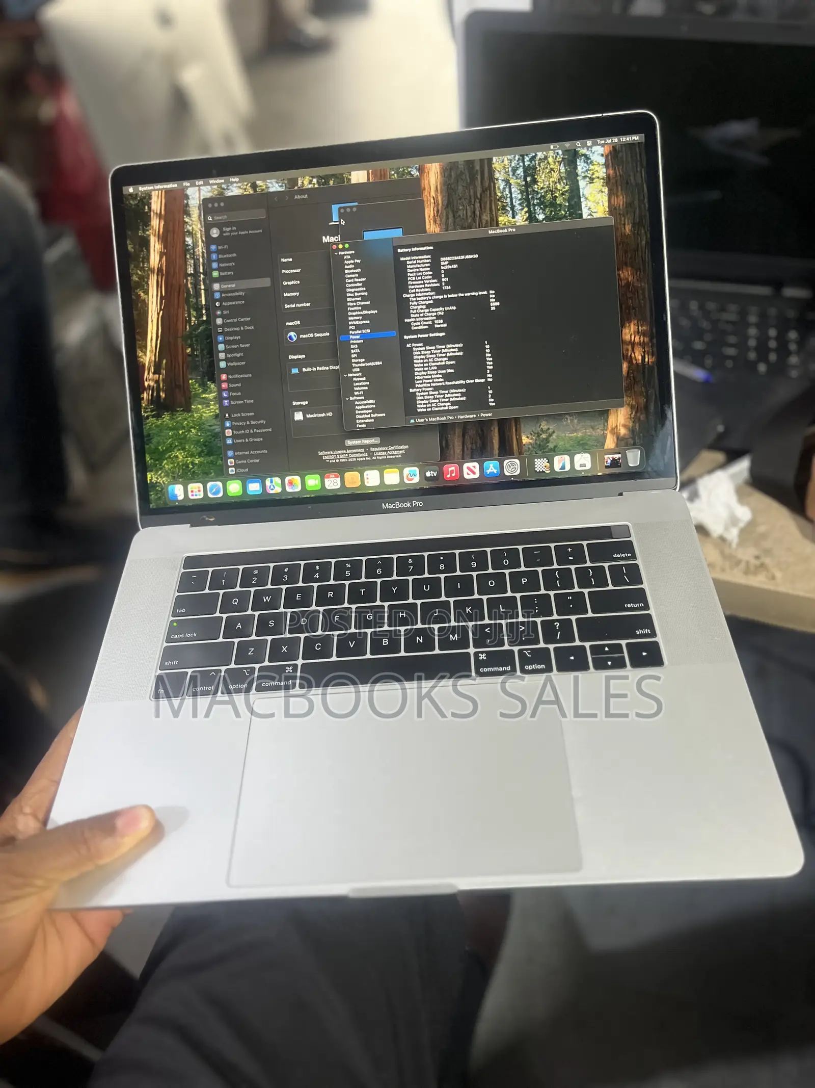 Laptop Apple MacBook Pro 2018 16GB Intel Core i7 SSD 512GB