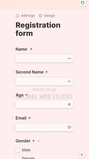 Registration and Sign Up Page Website - For Members and Customers