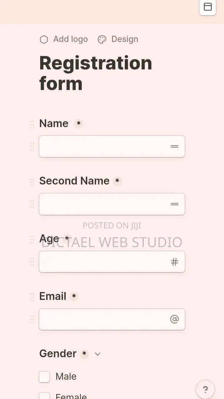 Registration and Sign Up Page Website - For Members and Customers