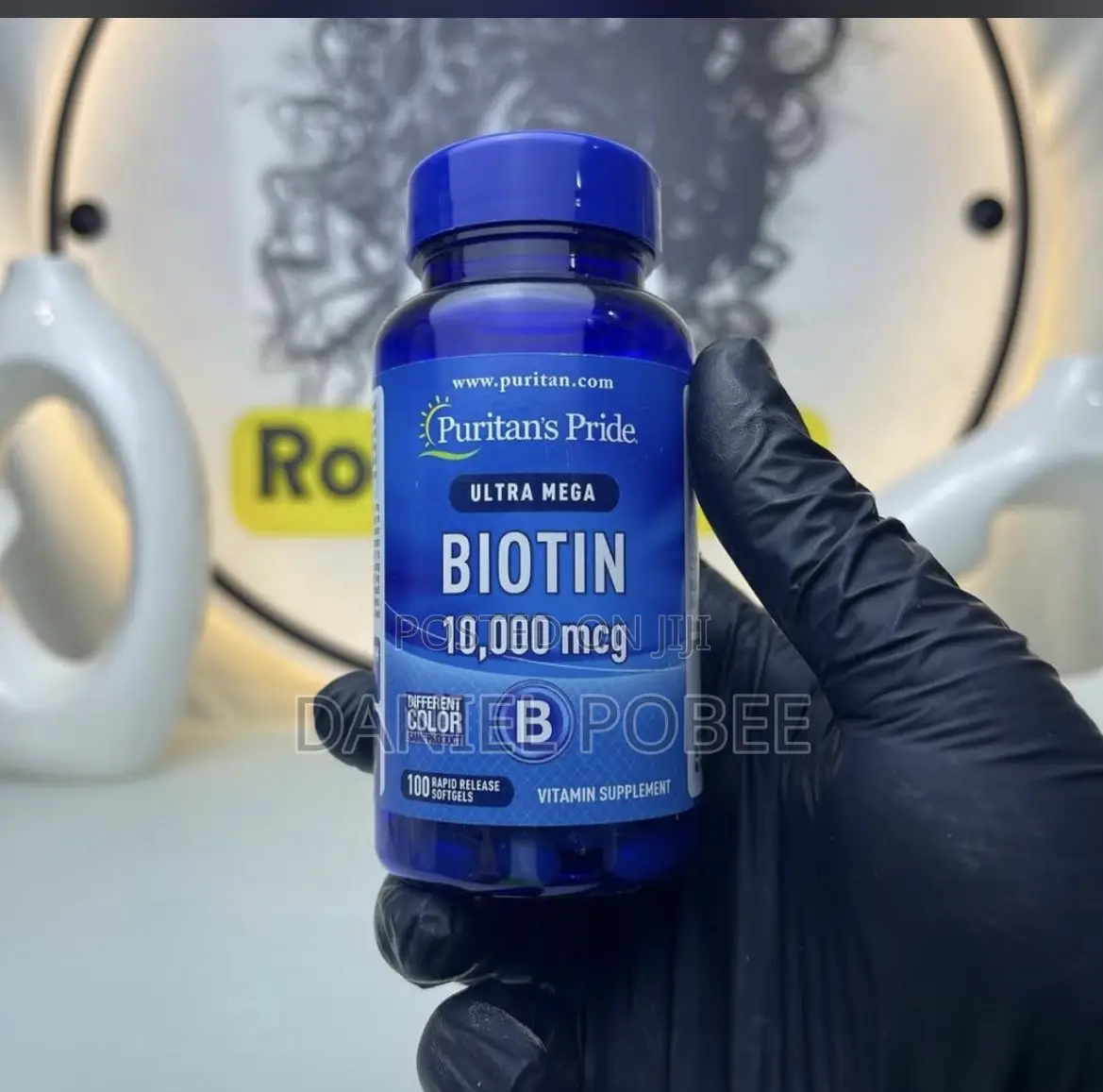 Puritan’s Pride Biotin 10,000mcg – 100 Softgels
