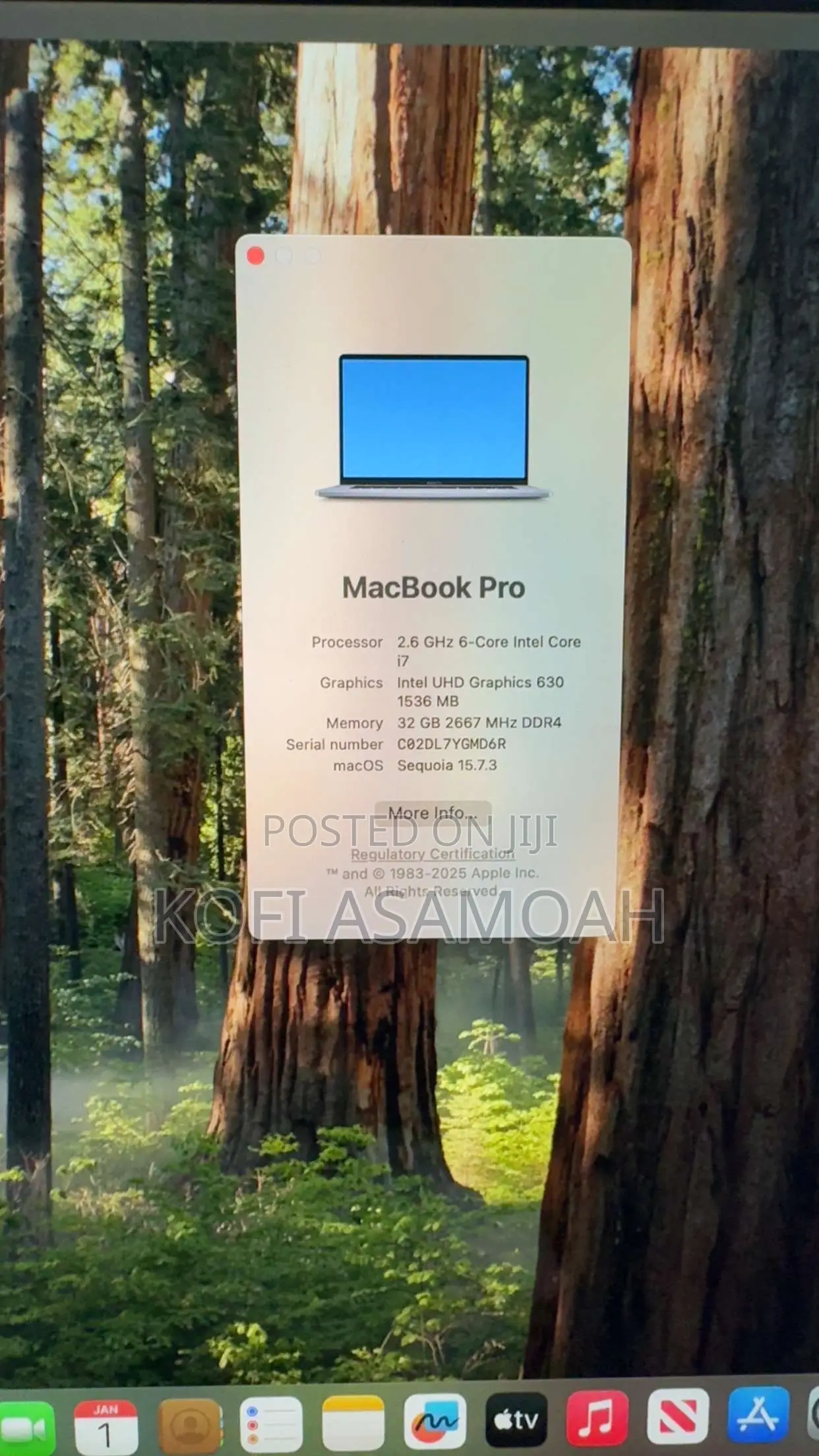 Laptop Apple MacBook Pro 2019 32GB Intel Core i7 SSD 512GB