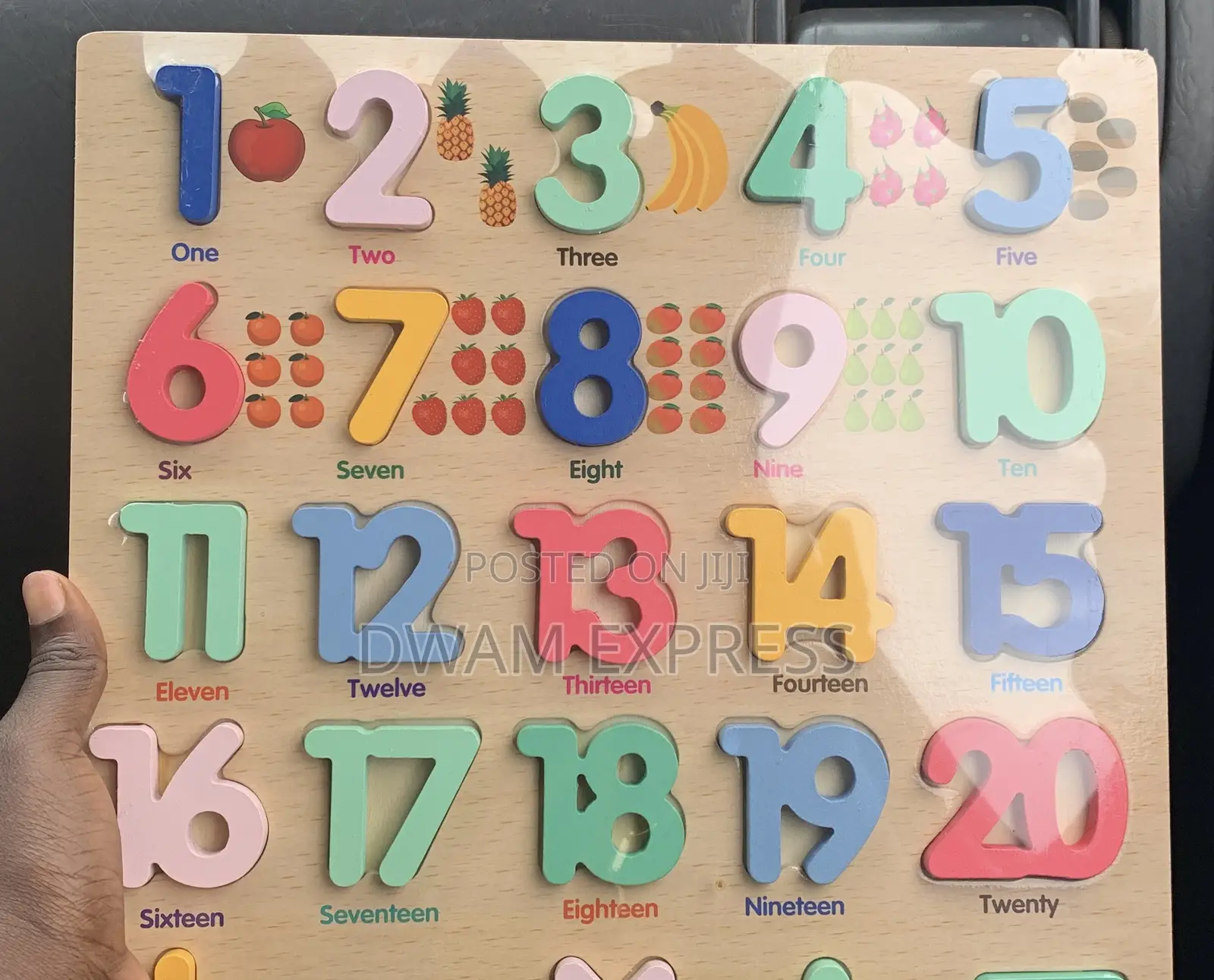 Wooden Number Puzzle Board