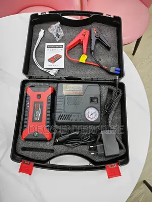 Jump Starter Emergency Kit Air Pump USB Power Bank LED