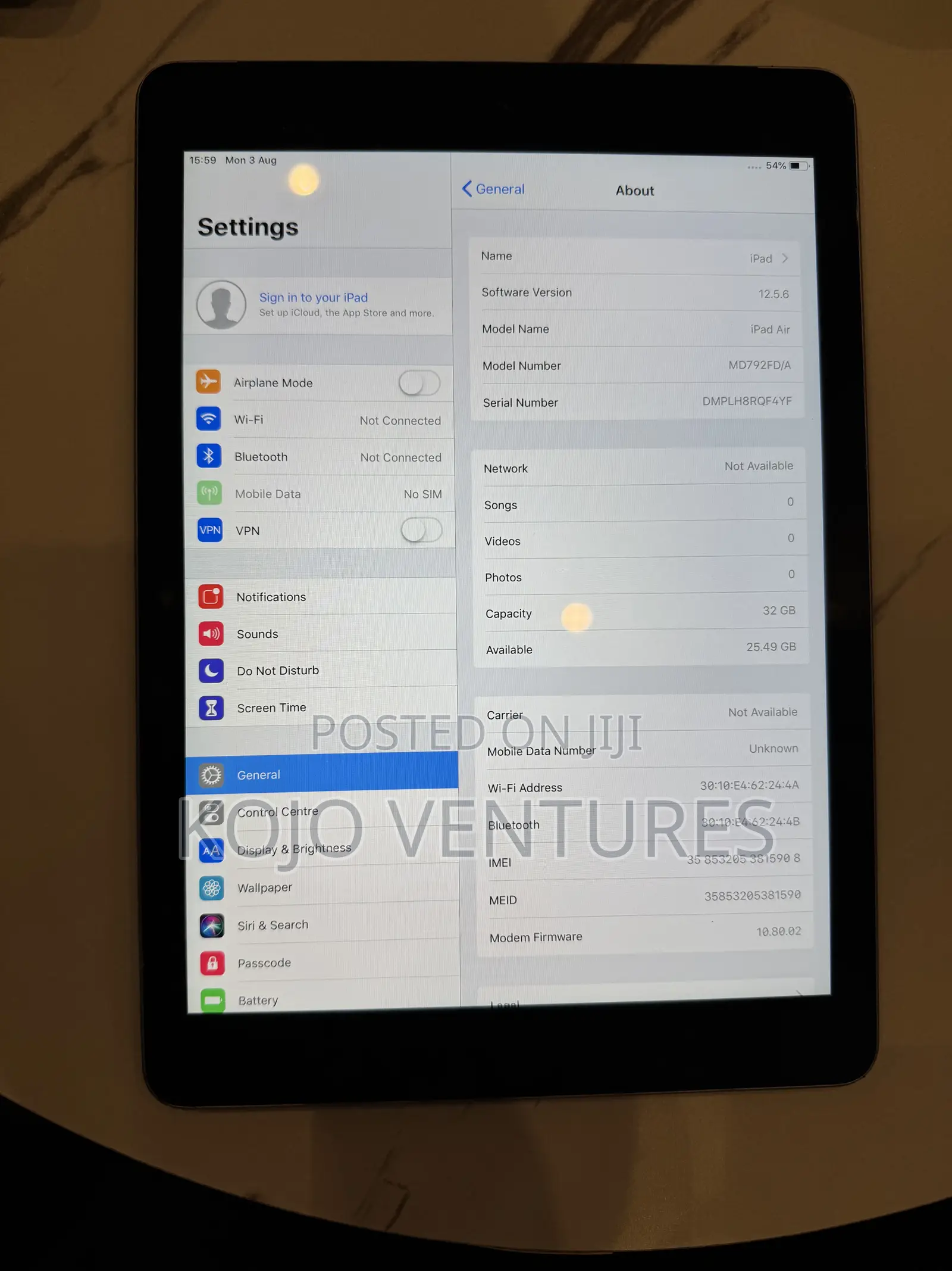 Apple iPad Air 32 GB Black