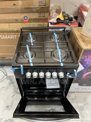 Get Volcano 50x50cm Gas Oven 4 Cooker(Black)Double Grid 