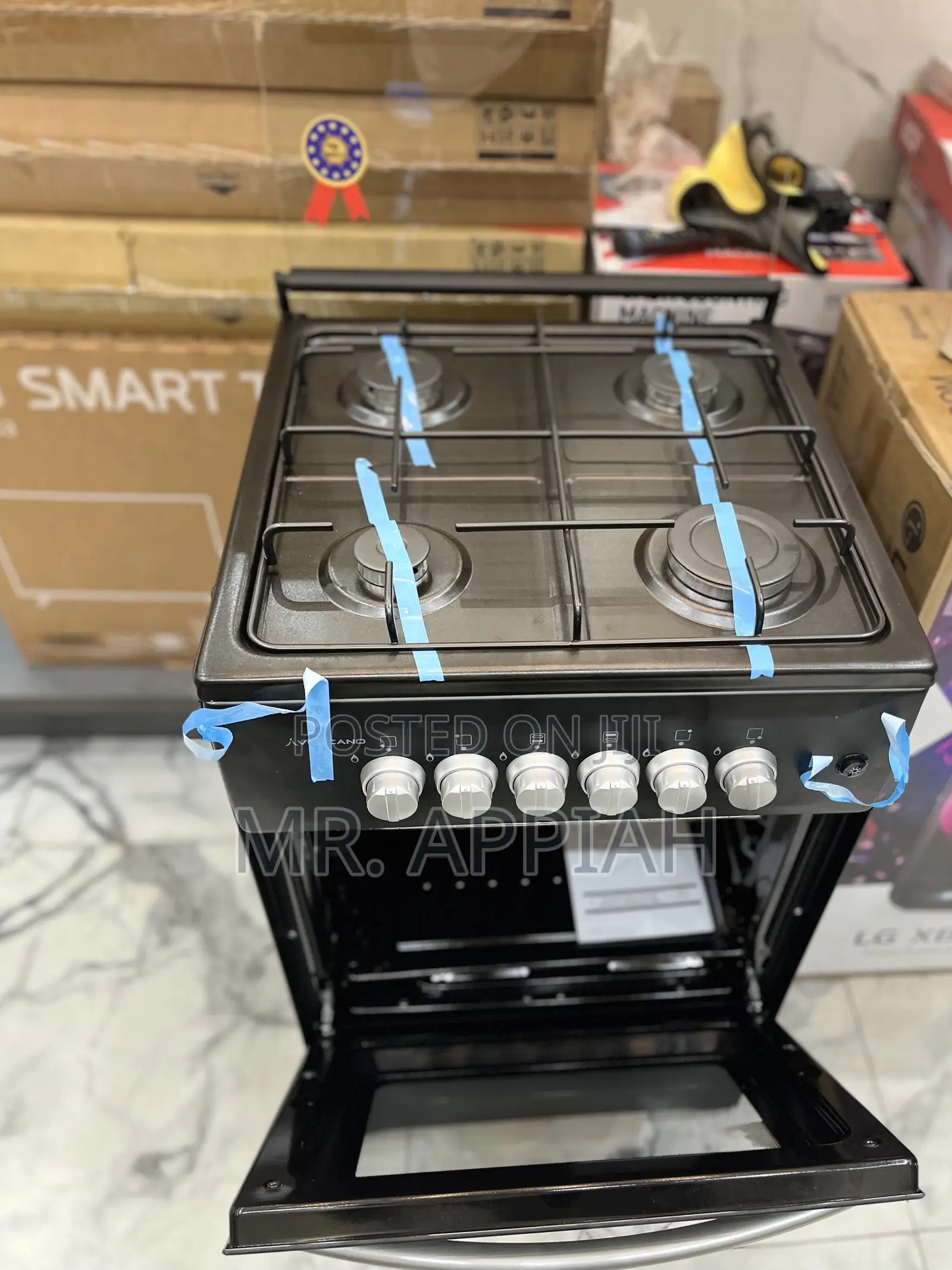 Choose Durable Volcano Double Door 4 Burner(Gray)Double Grid