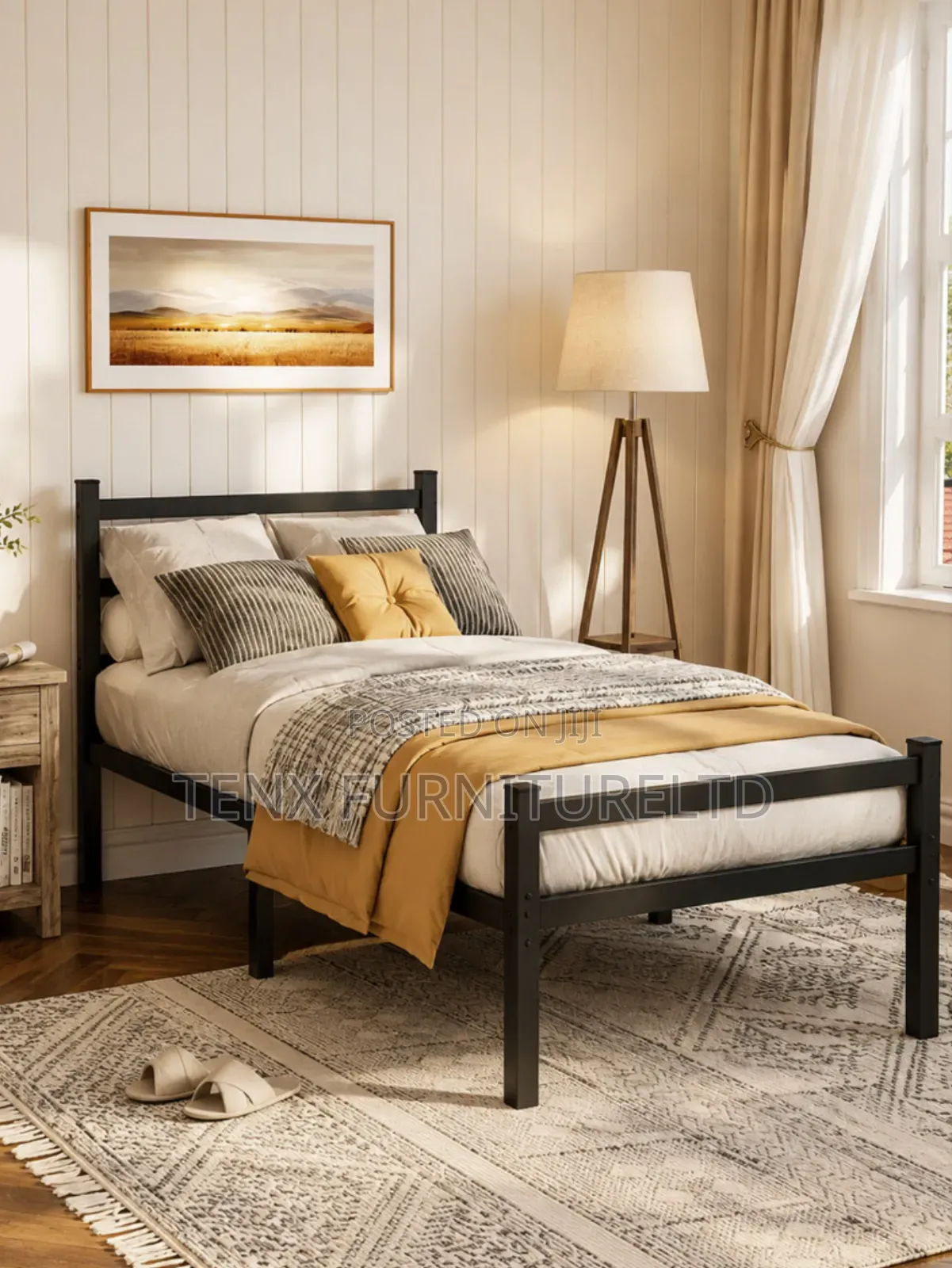 Bed (Single Bed Frame With Headboard)