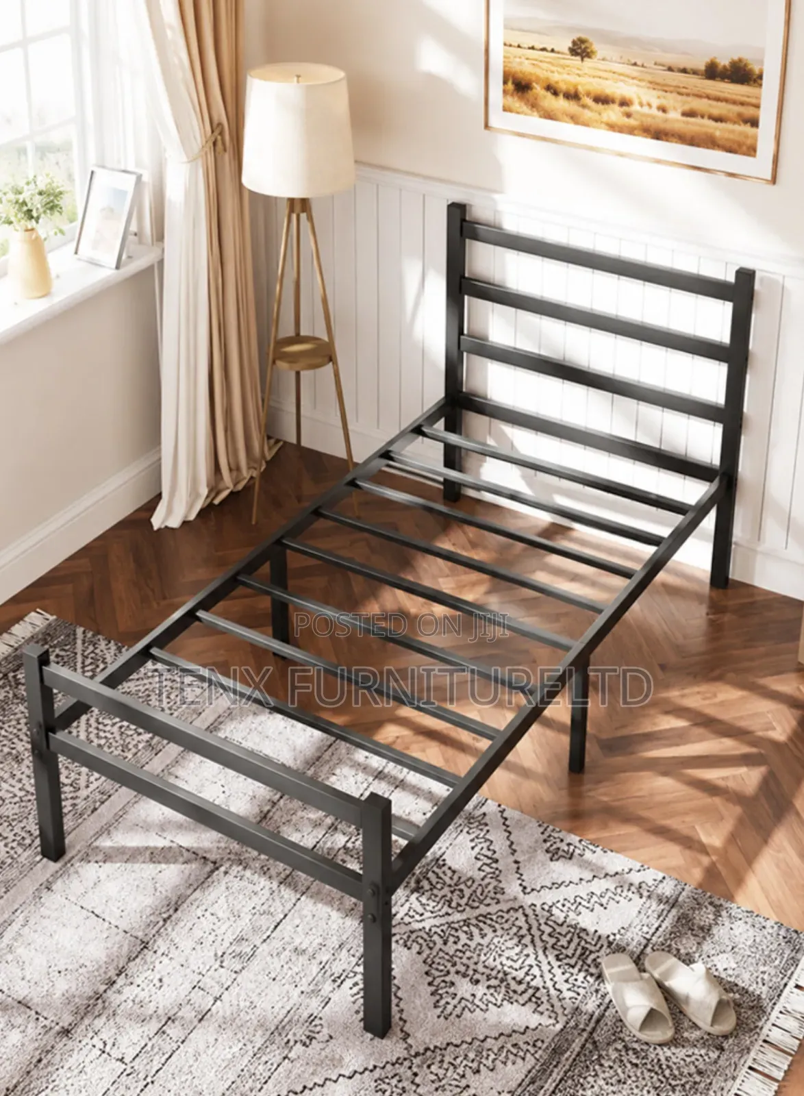 Bed (Single Bed Frame With Headboard)