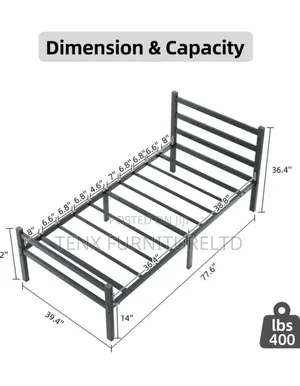 Bed (Single Bed Frame With Headboard)
