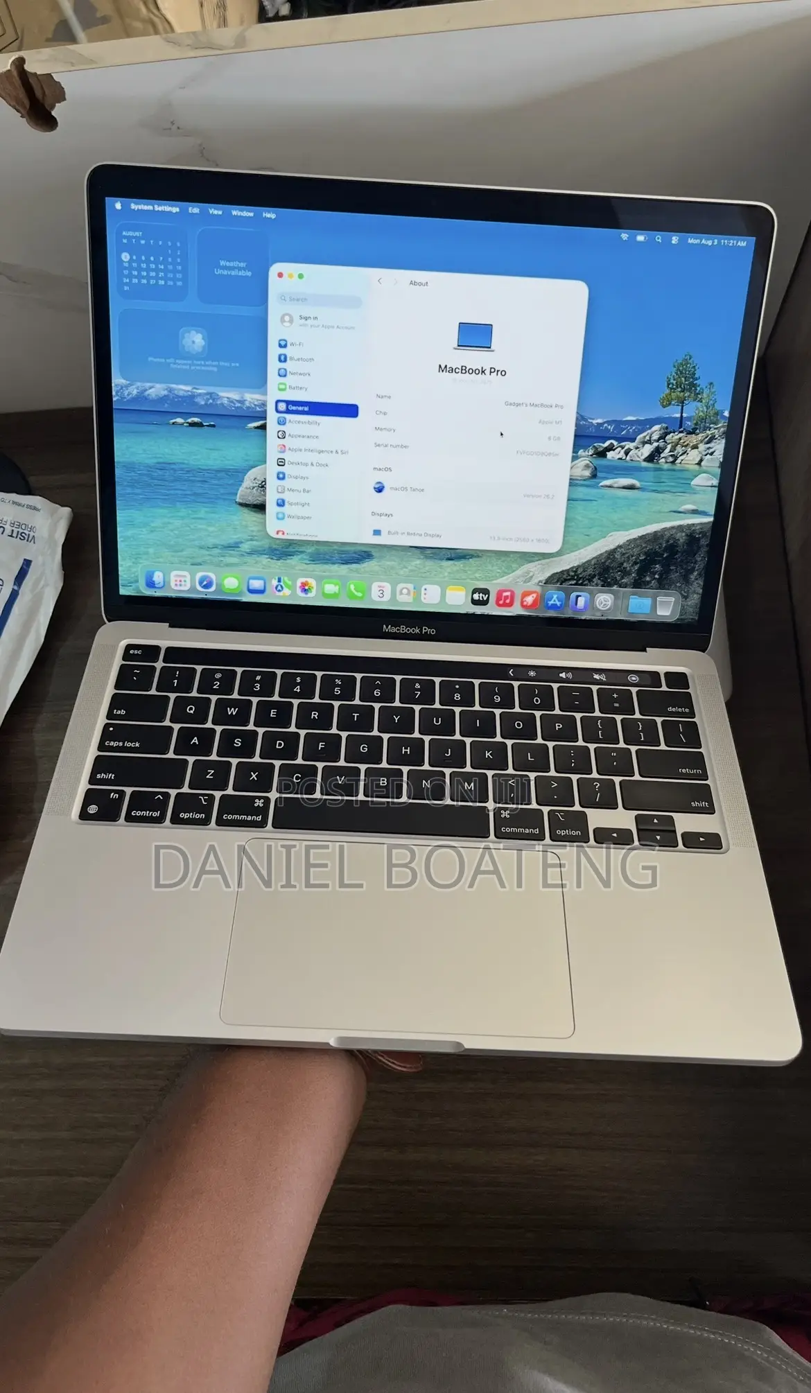 Laptop Apple MacBook Pro 2020 8GB Apple M1 SSD 512GB