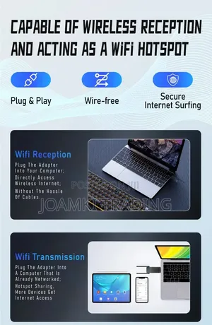 USB Wifi Adapter Wifi 6, 2.4Ghz-5.8Ghz, Wireless Network Card 1800mps