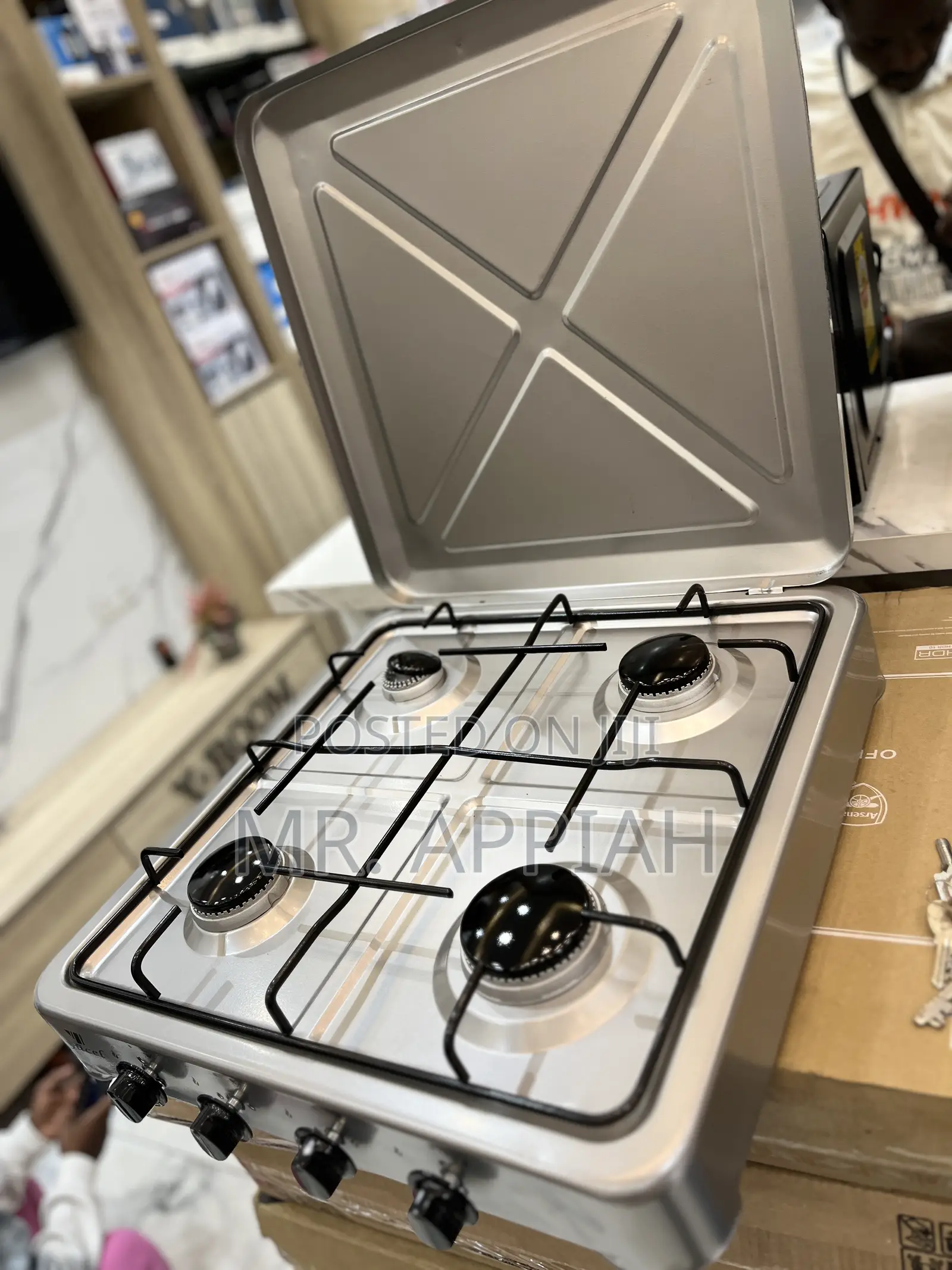 Get Classic Volcano 4 Gas Table Top Cooker(Gray)