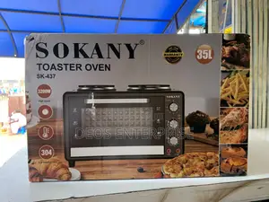 SOKANY 35L Toaster Oven With Dual Burners Fast Heat 3200W