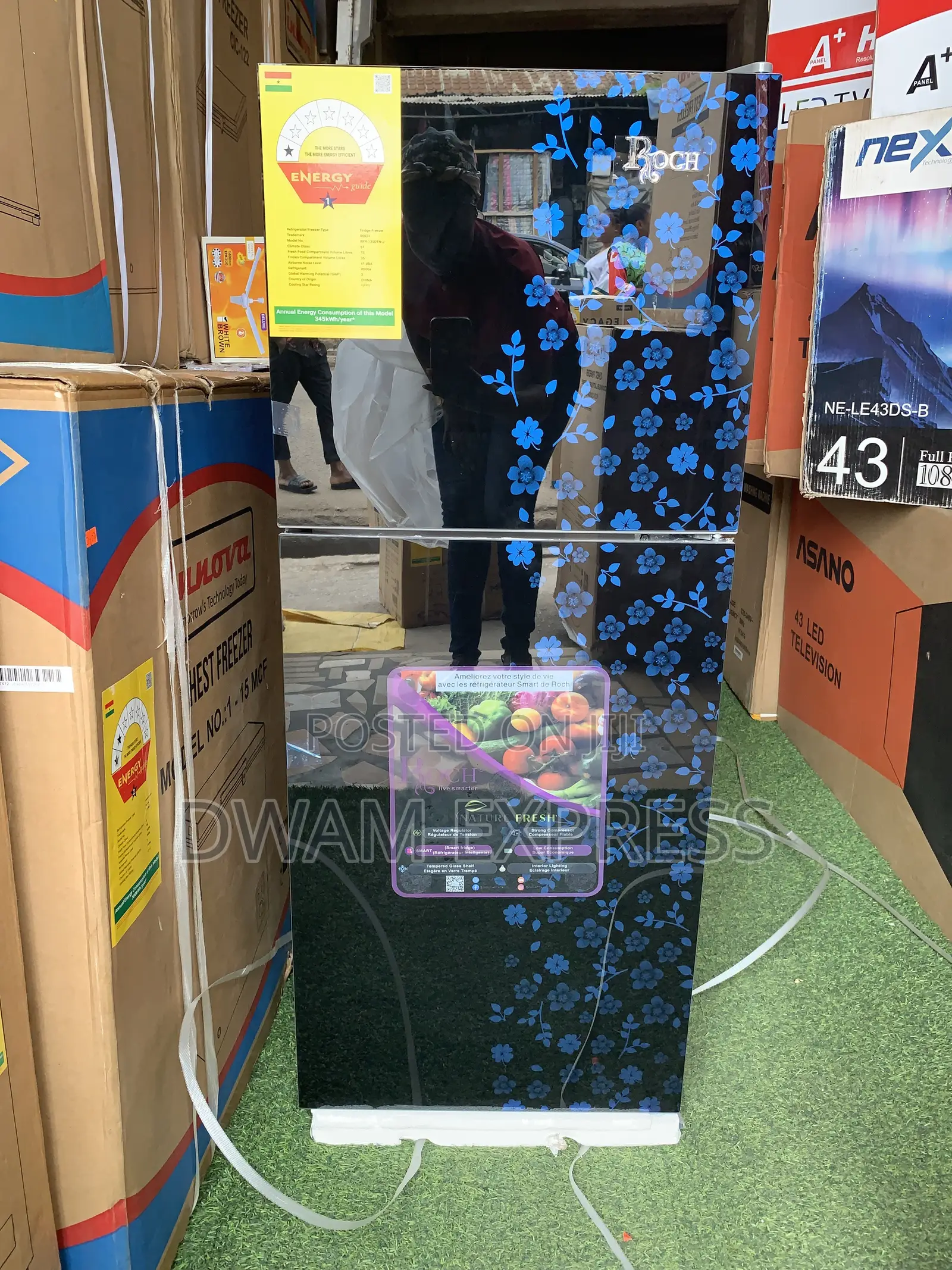 Roch Double Door Fridge -135