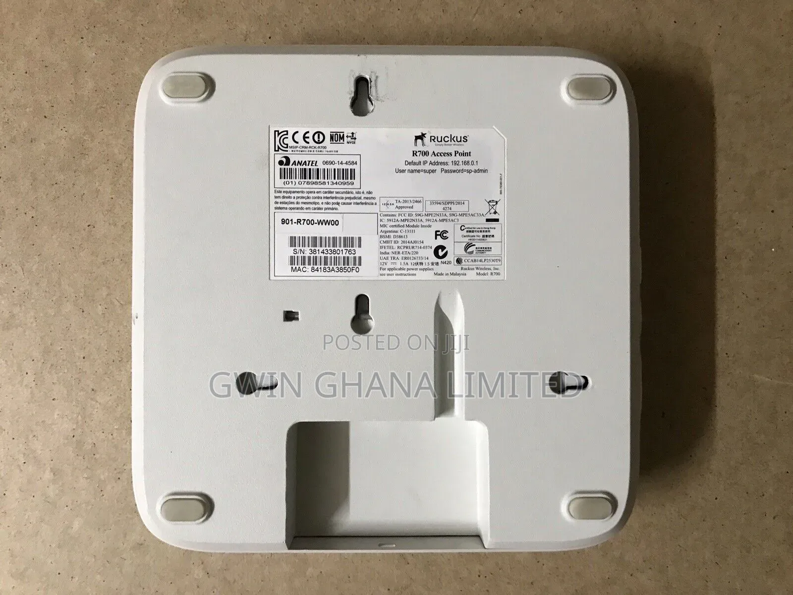 Ruckus ZoneFlex R700 Dual Band 802.11ac Access Point 1300 MBit
.poE