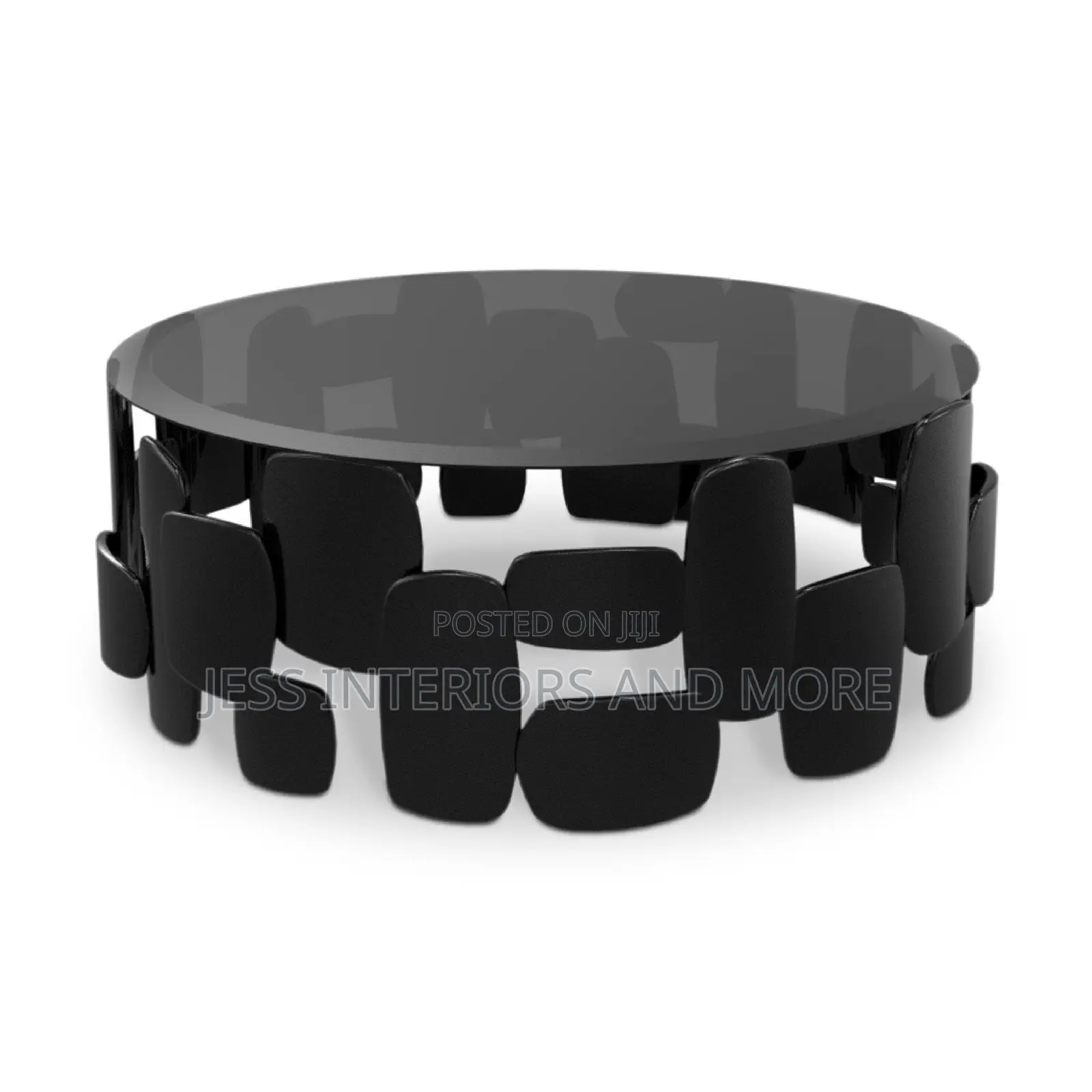 Center Table 120cm (Modern Round Glass Coffee Table)