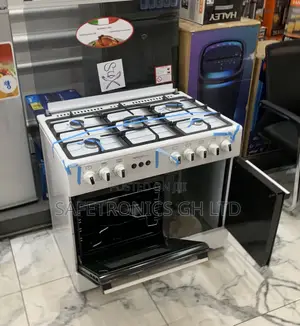 Premium Sleek Mediatech 5-Burner Gas Cooker With Oven, Grill