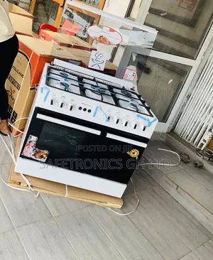 Lastest White Mediatech 5-Burner Gas Cooker With Oven, Grill
