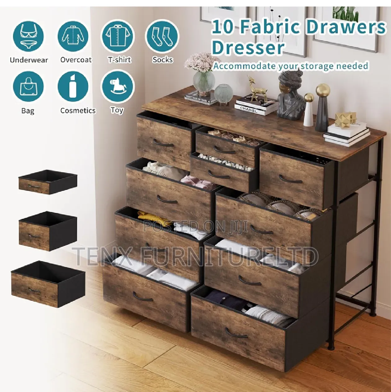 Chest of Drawers (Metal + Non-Woven