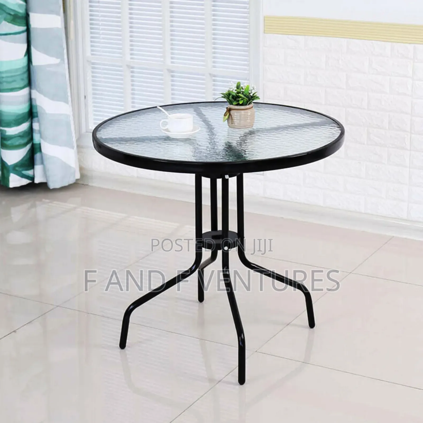 Bistro Glass Top Table - UK
