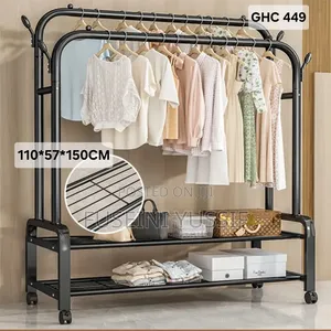 Heavy Duty Clothes Rack With Wheels – 110×57×150cm