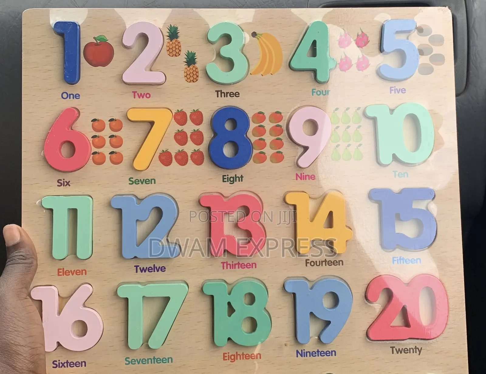 Wooden Number Puzzle Board