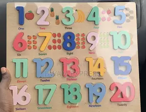 Wooden Number Puzzle Board