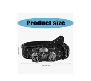 Fashion Men’s Black Leather Belt With Silver Buckle
