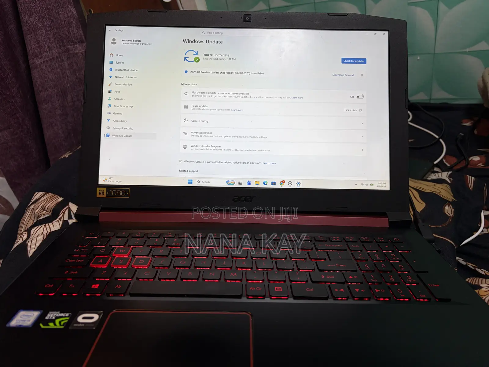 Laptop Acer Nitro 5 24GB Intel Core i5 SSD 1T