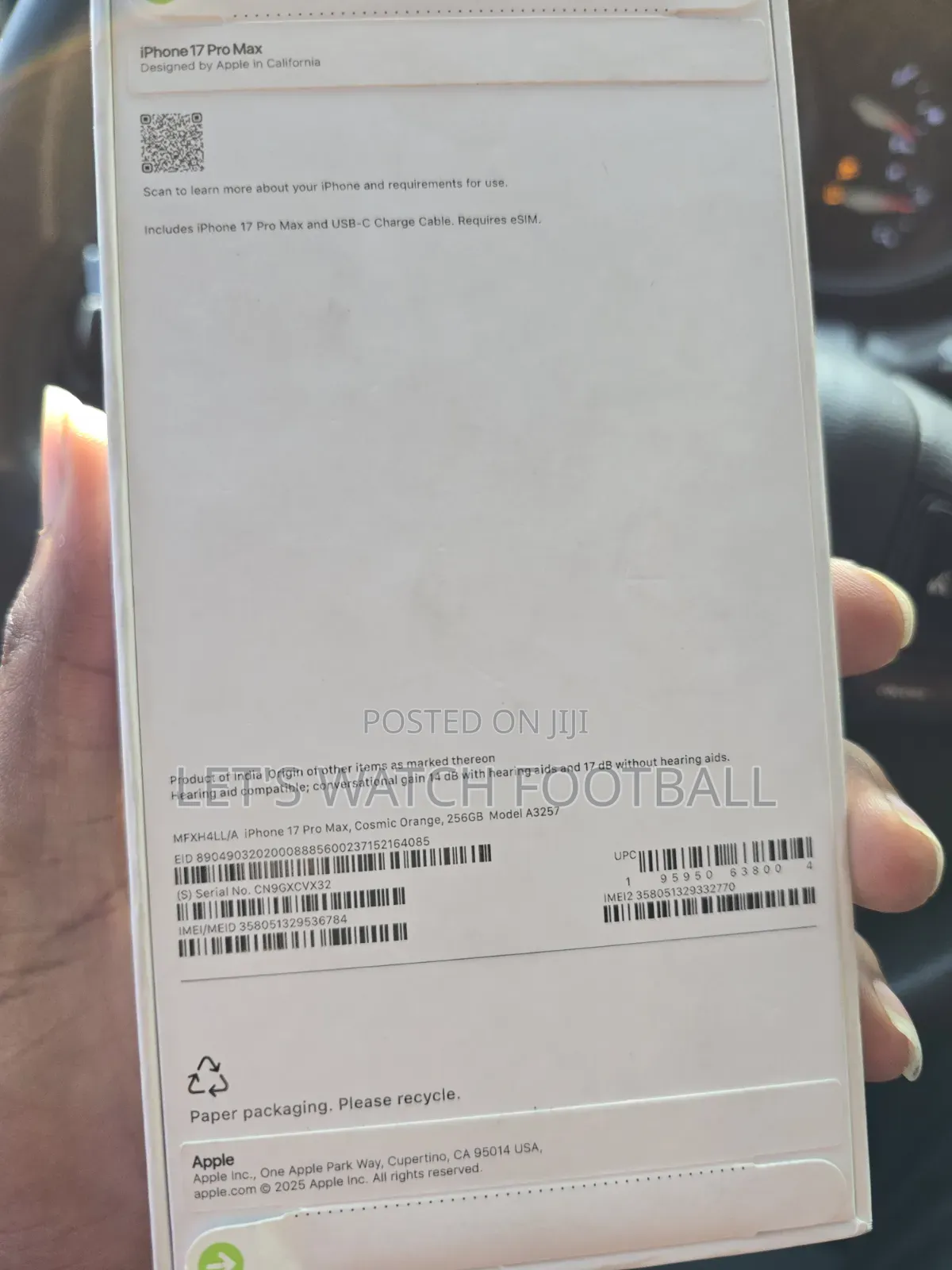 New Apple iPhone 17 Pro Max 256 GB Orange