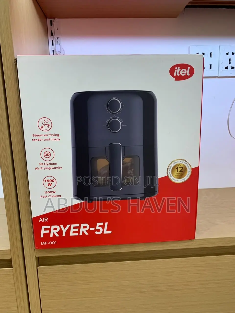 Itel 5L Air Fryer (IAF-001) – Brand New | 1500W